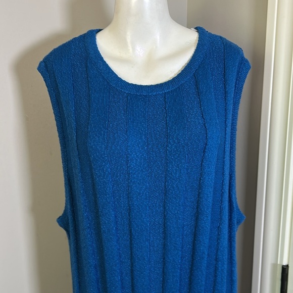 Free People Beach Theo Sweater Midi Dress Blue Ribbed Relaxed Fit Sz M NEW - Picture 4 of 12